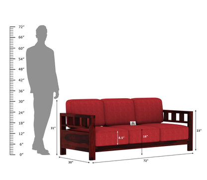 Drake Wooden 3+1+1 Sofa Set - Urbnfurnish
