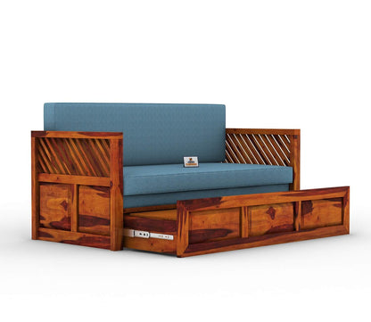 Petrichor Wooden Sofa Cum Bed - Urbnfurnish