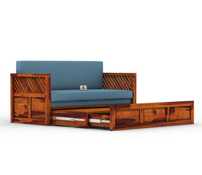 Petrichor Wooden Sofa Cum Bed - Urbnfurnish