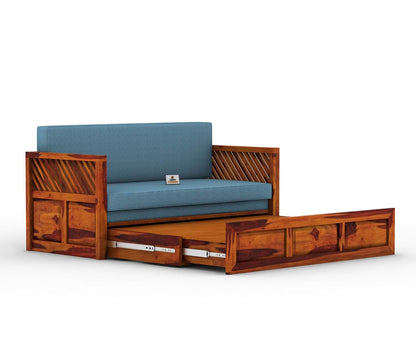 Petrichor Wooden Sofa Cum Bed - Urbnfurnish