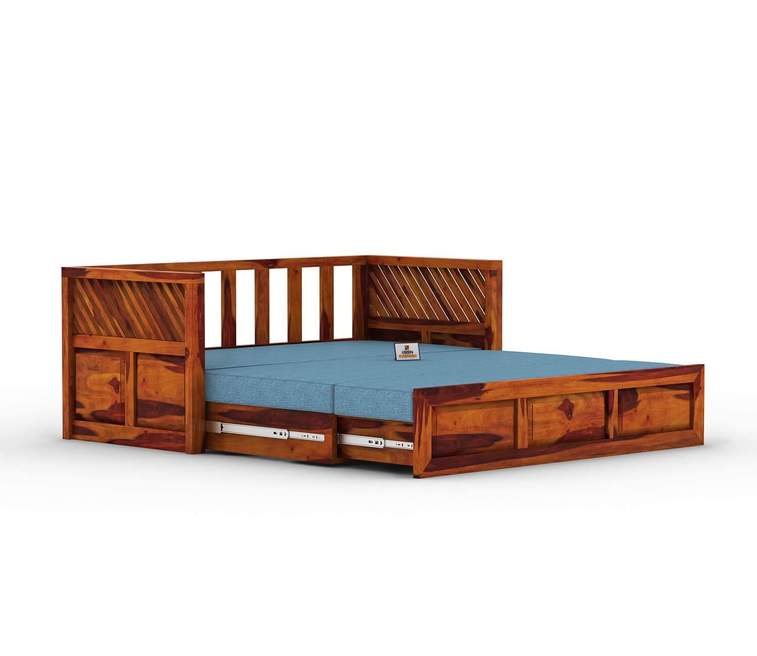 Petrichor Wooden Sofa Cum Bed - Urbnfurnish