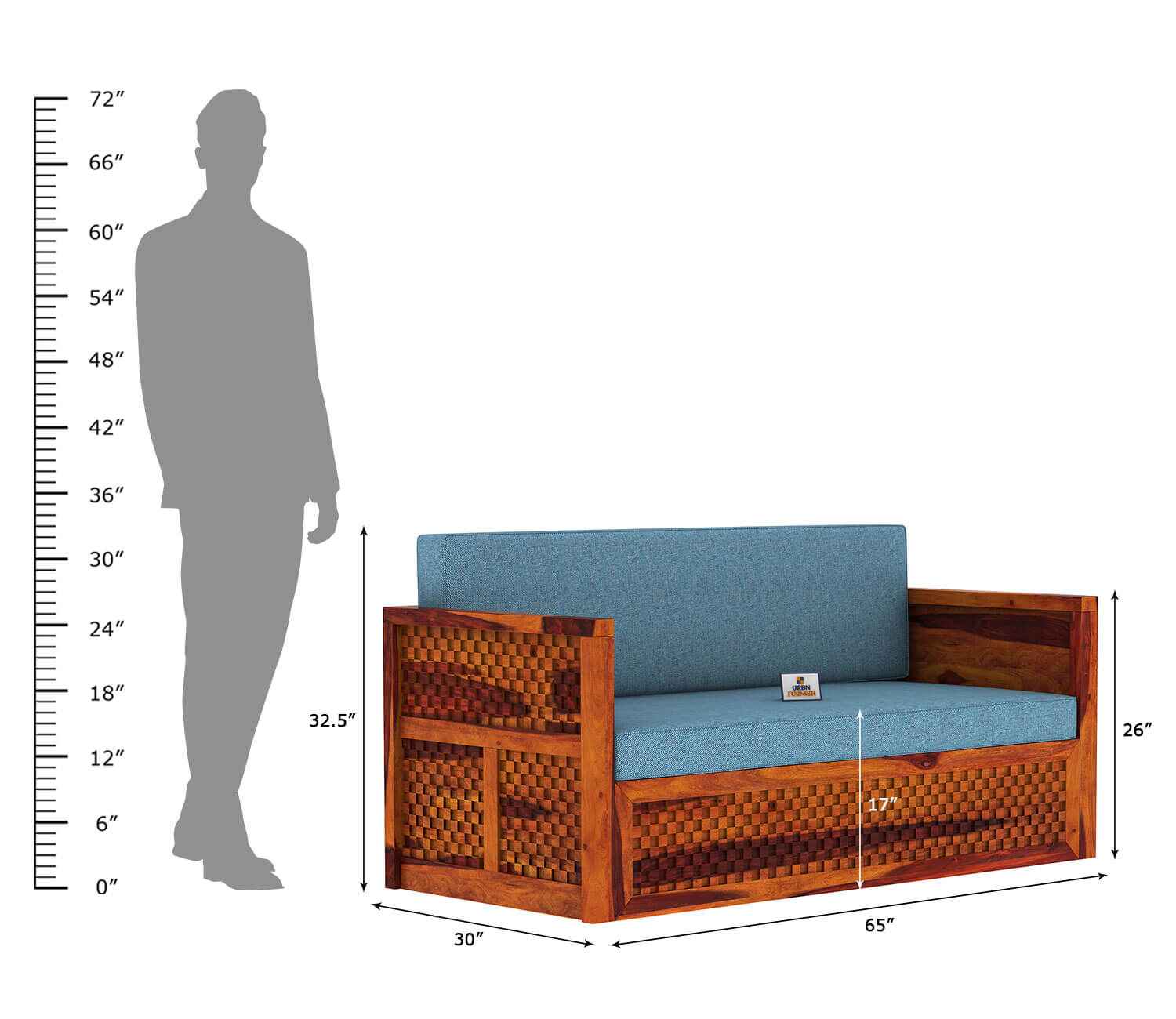 Utepils Wooden Sofa Cum Bed - Urbnfurnish