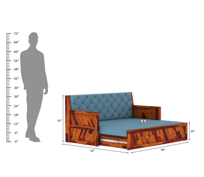 Kavan Wooden Sofa Cum Bed - Urbnfurnish