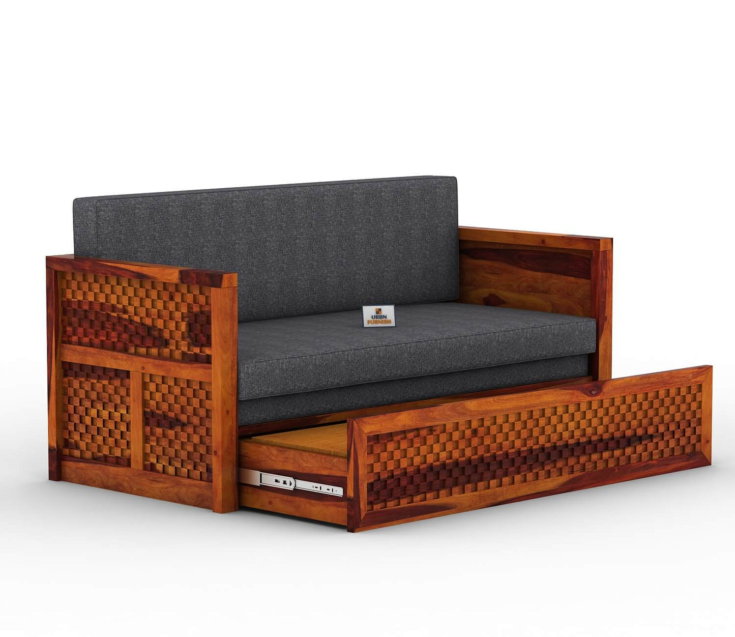 Utepils Wooden Sofa Cum Bed - Urbnfurnish