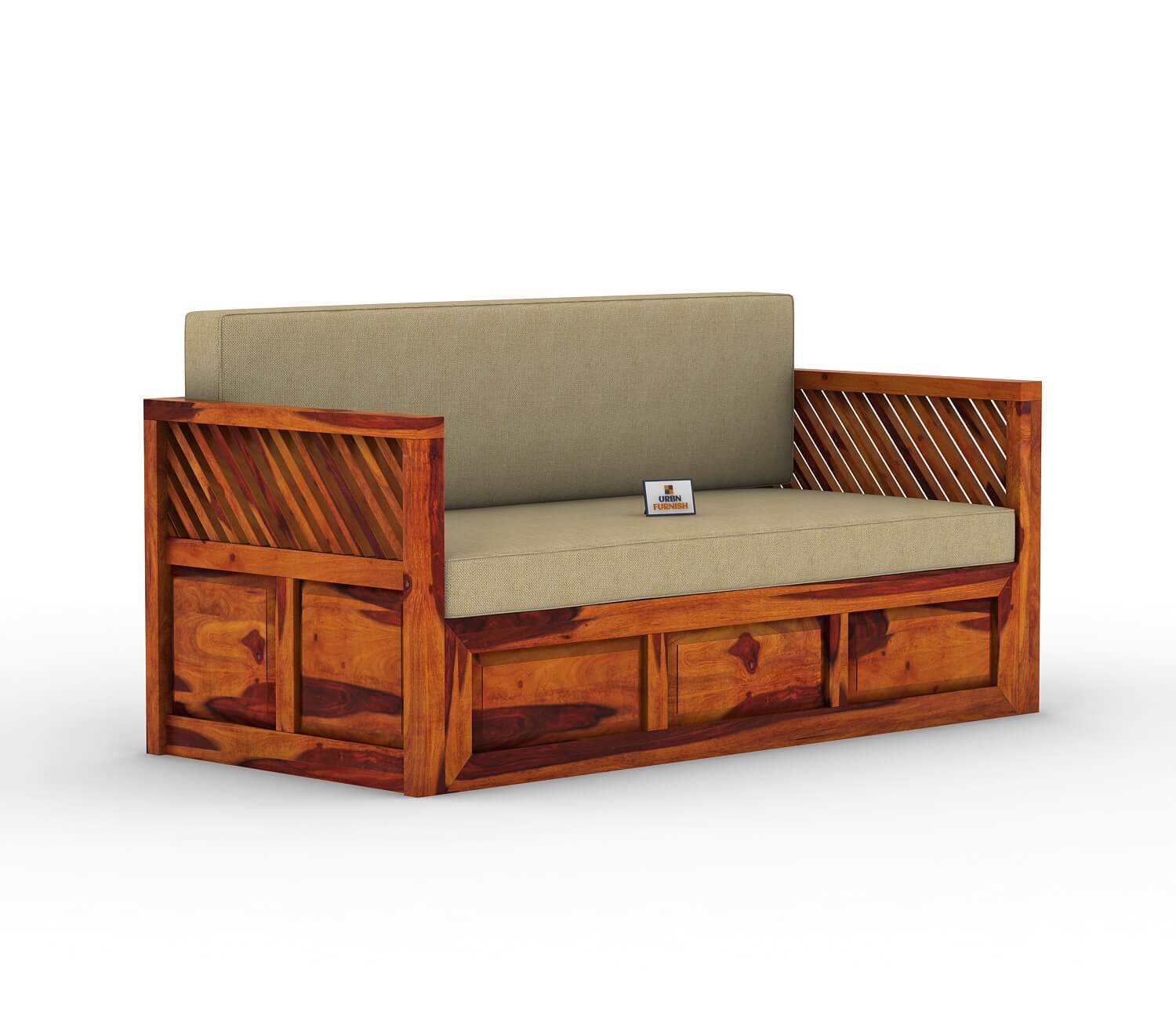 Petrichor Wooden Sofa Cum Bed - Urbnfurnish