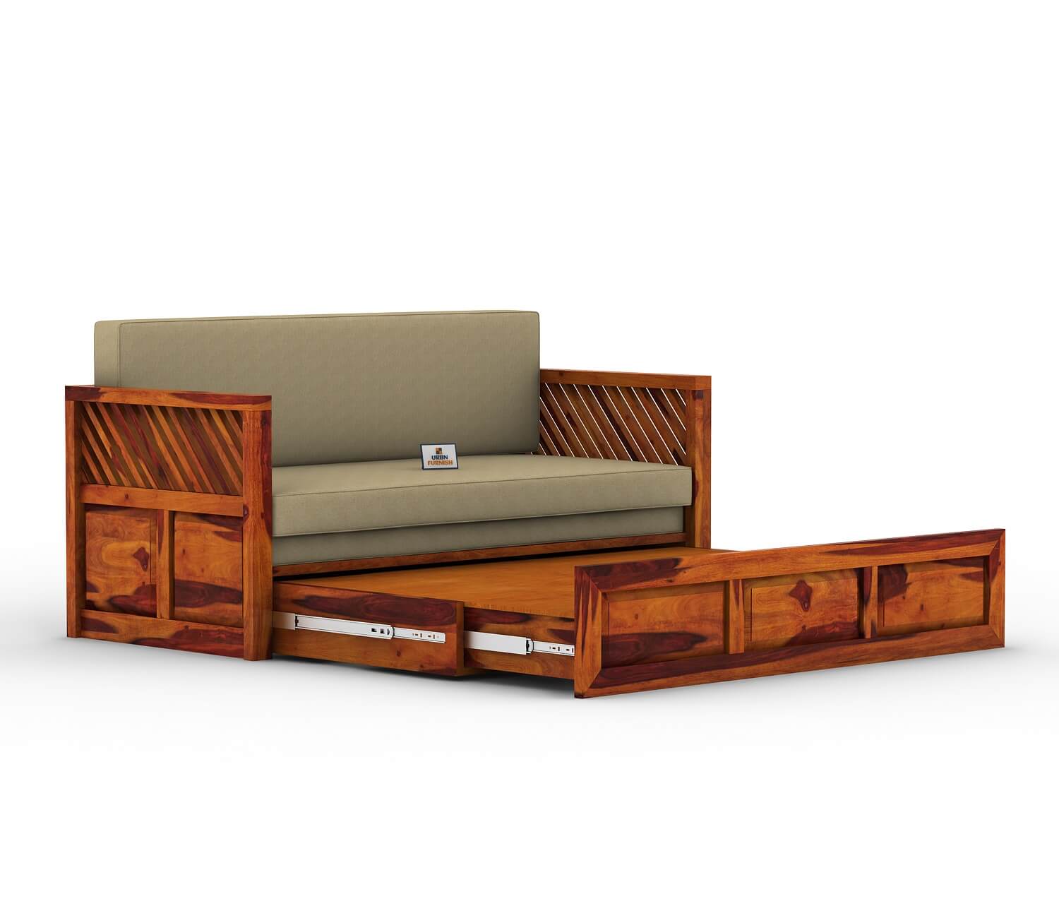 Petrichor Wooden Sofa Cum Bed - Urbnfurnish