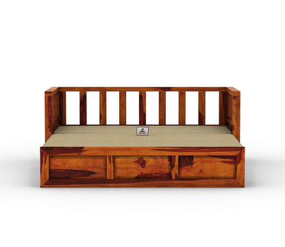 Petrichor Wooden Sofa Cum Bed - Urbnfurnish