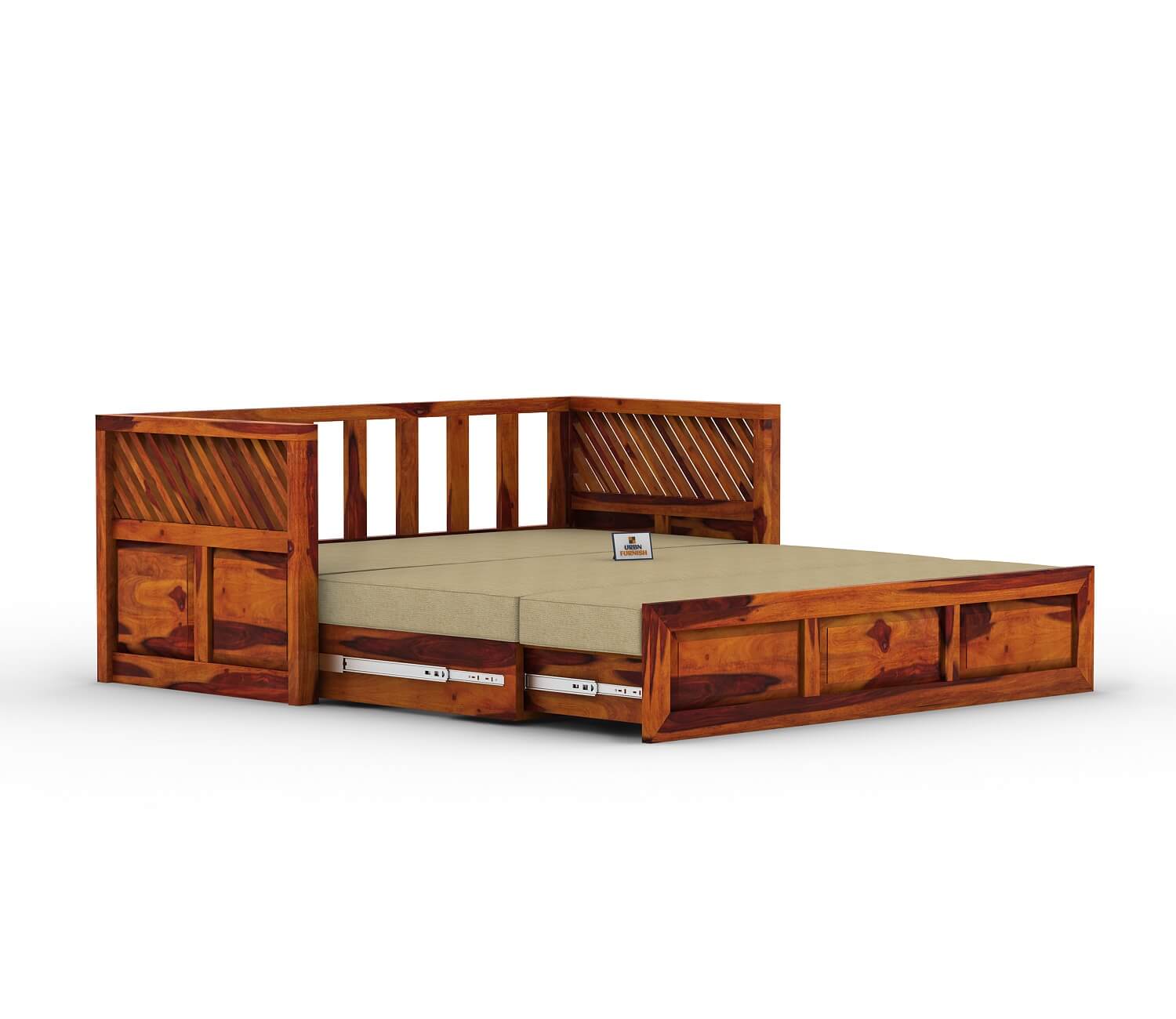 Petrichor Wooden Sofa Cum Bed - Urbnfurnish