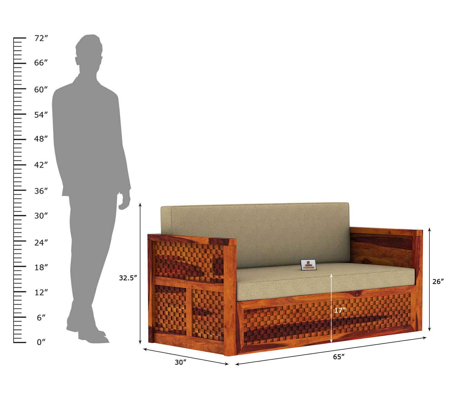 Utepils Wooden Sofa Cum Bed - Urbnfurnish