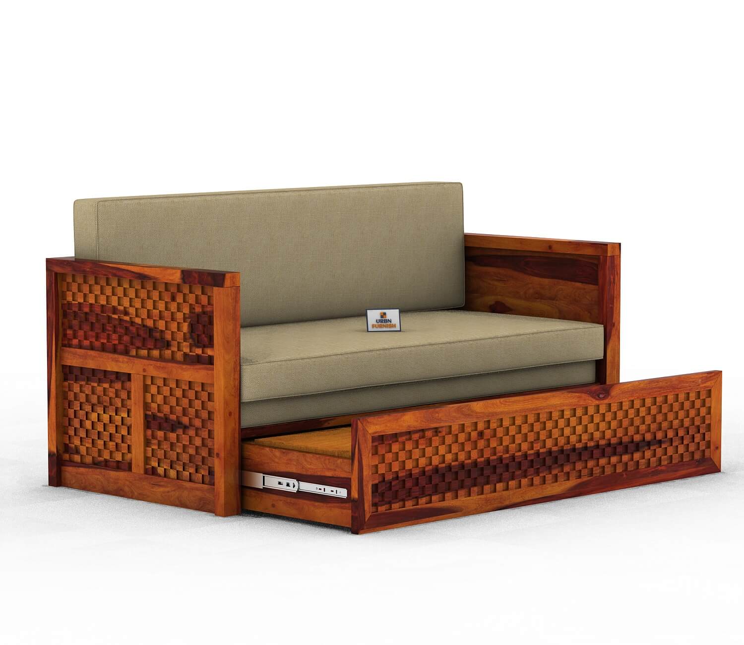 Utepils Wooden Sofa Cum Bed - Urbnfurnish