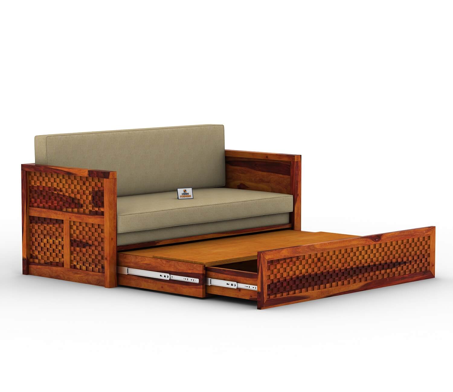Utepils Wooden Sofa Cum Bed - Urbnfurnish