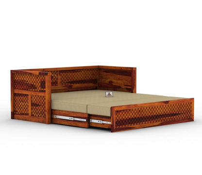Utepils Wooden Sofa Cum Bed - Urbnfurnish