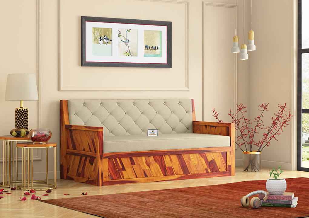 Kavan Wooden Sofa Cum Bed - Urbnfurnish