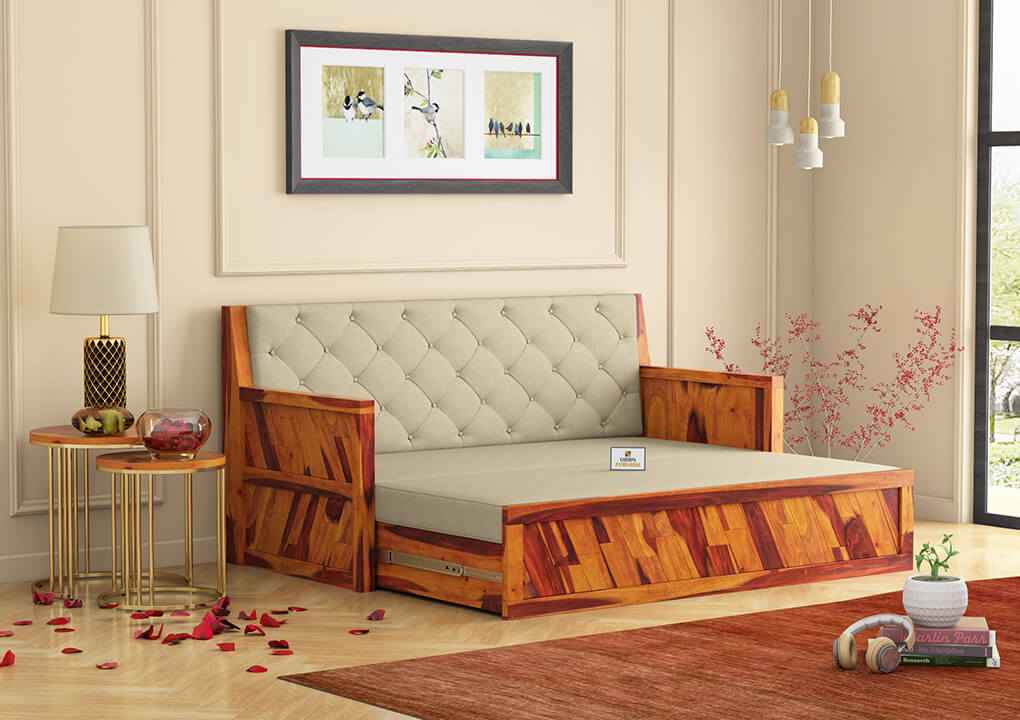 Kavan Wooden Sofa Cum Bed - Urbnfurnish