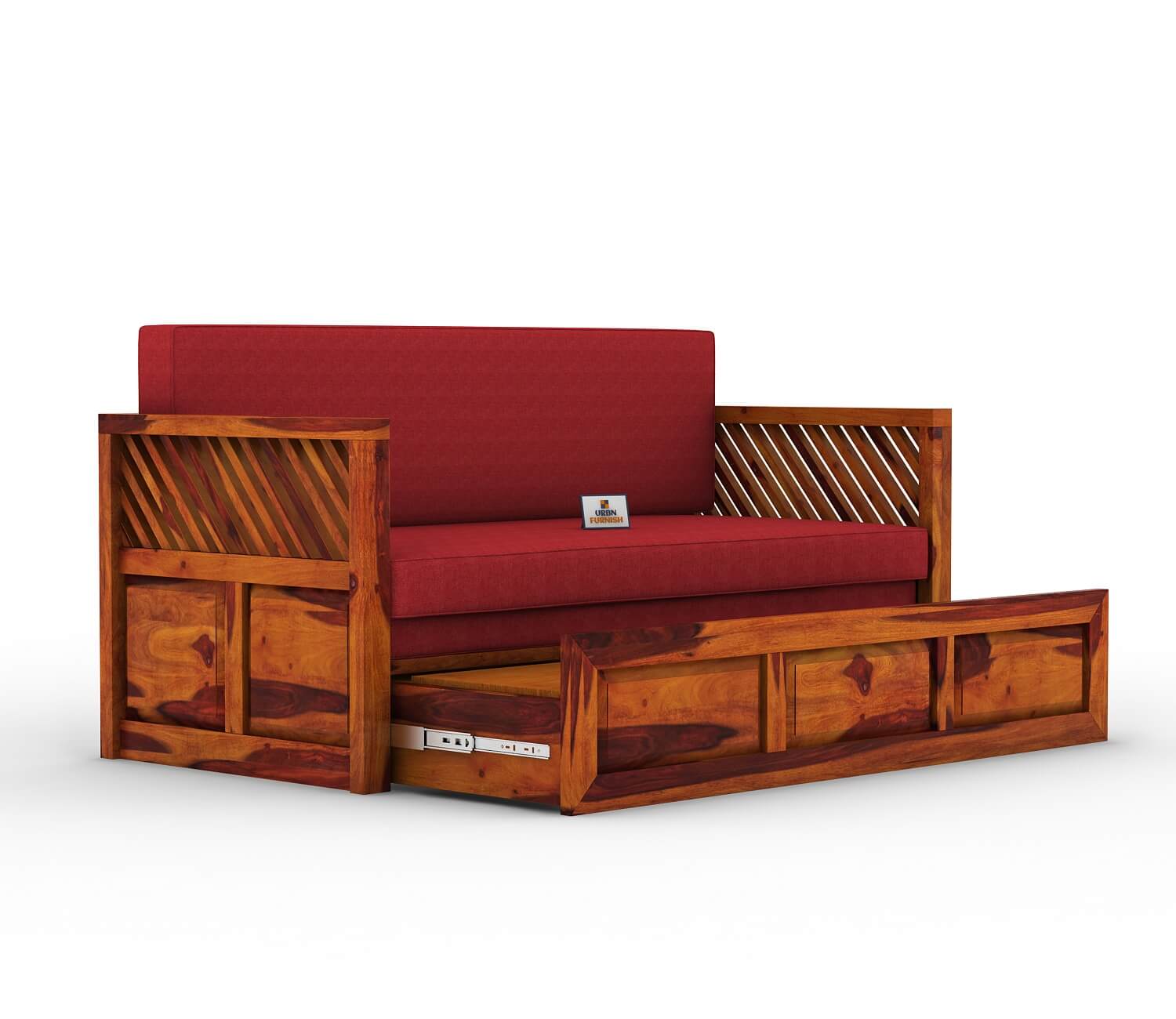 Petrichor Wooden Sofa Cum Bed - Urbnfurnish