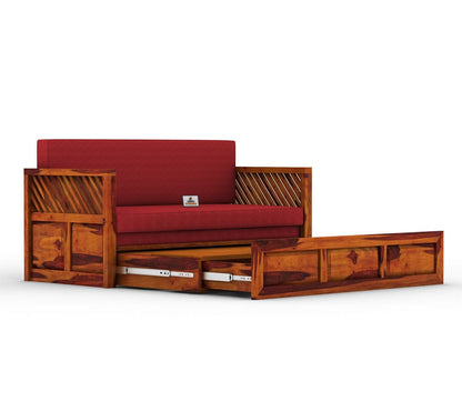 Petrichor Wooden Sofa Cum Bed - Urbnfurnish
