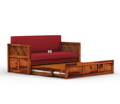 Petrichor Wooden Sofa Cum Bed - Urbnfurnish
