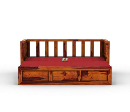 Petrichor Wooden Sofa Cum Bed - Urbnfurnish