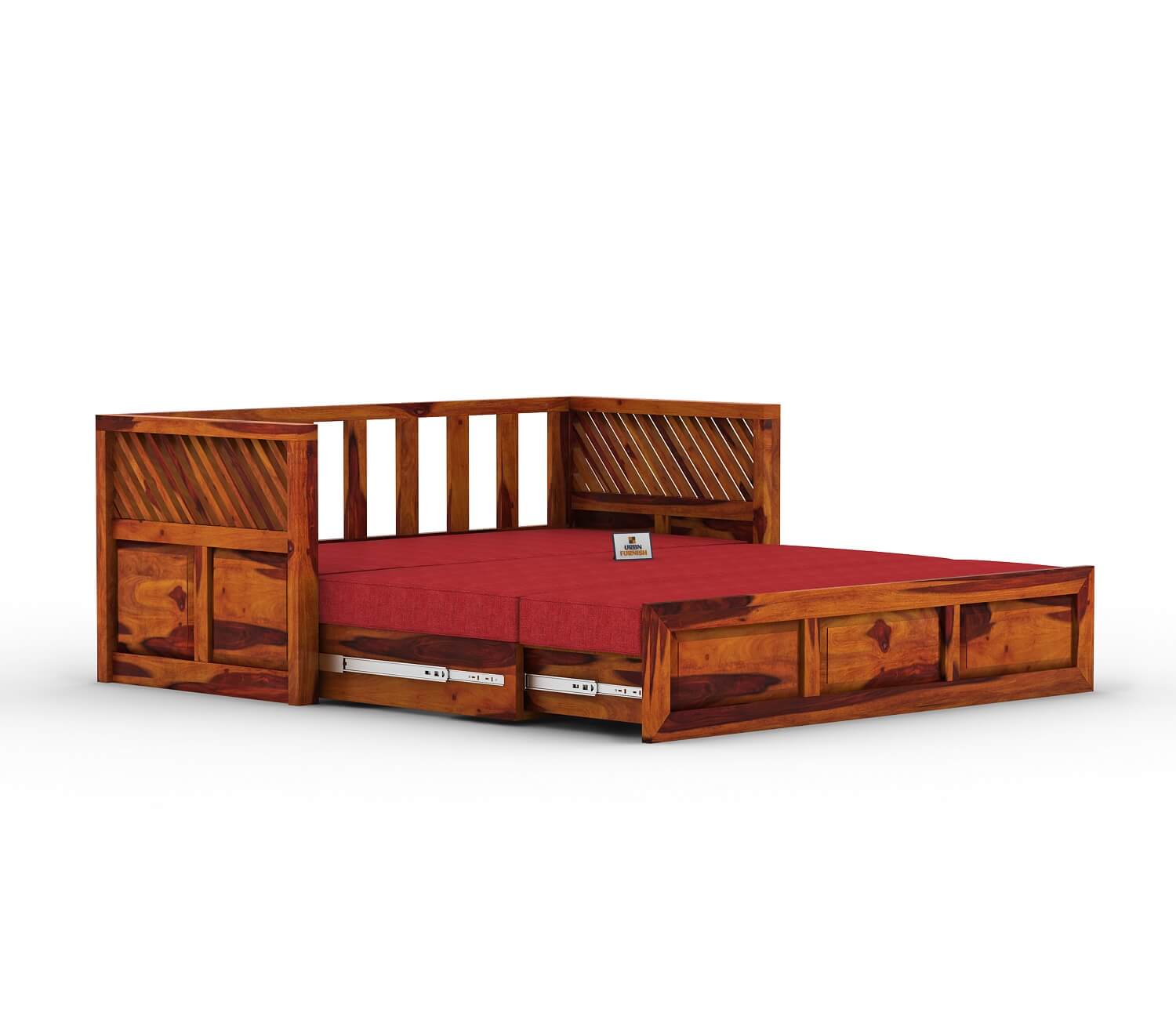 Petrichor Wooden Sofa Cum Bed - Urbnfurnish