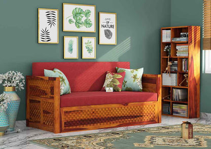 Utepils Wooden Sofa Cum Bed - Urbnfurnish