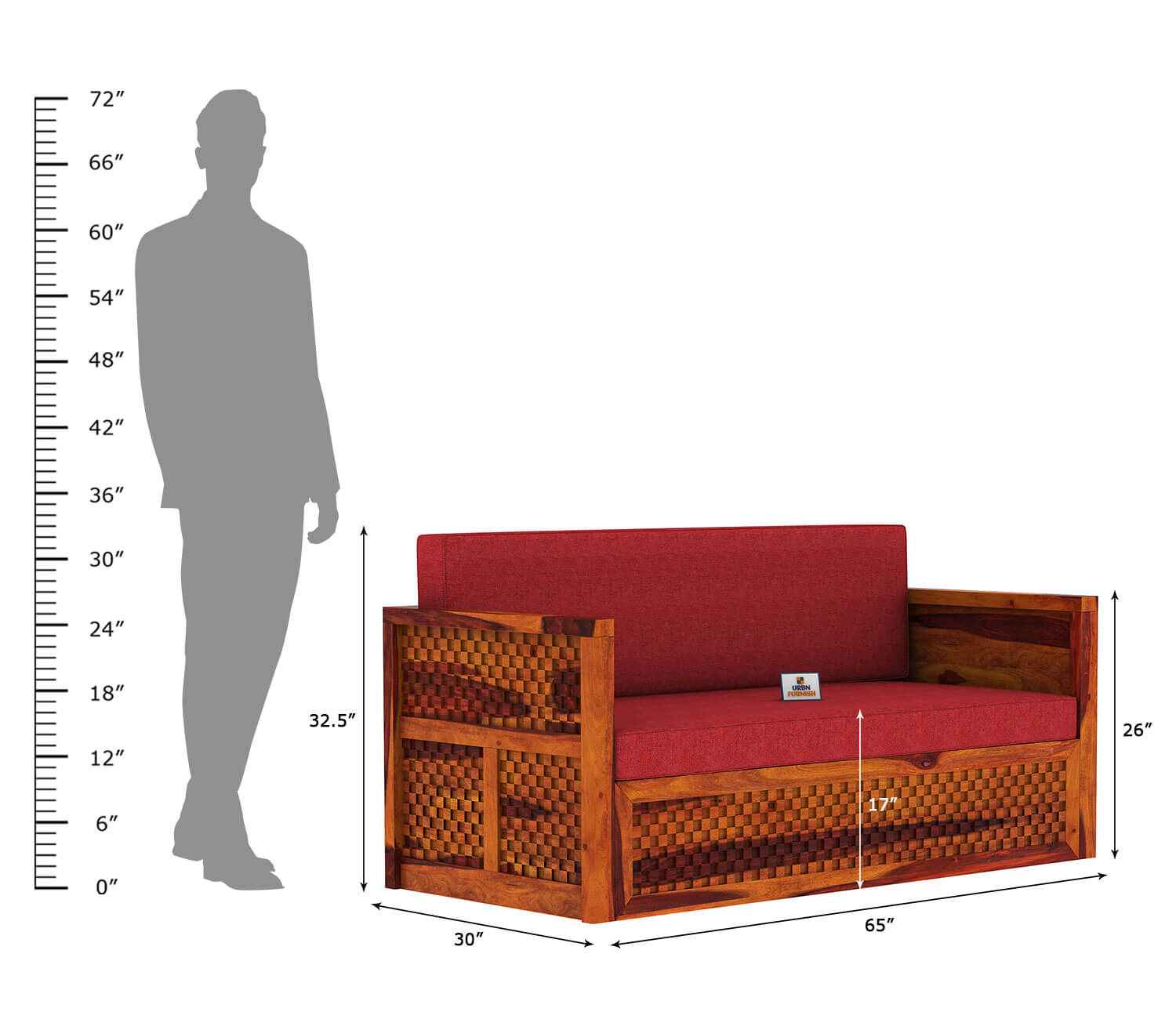 Utepils Wooden Sofa Cum Bed - Urbnfurnish