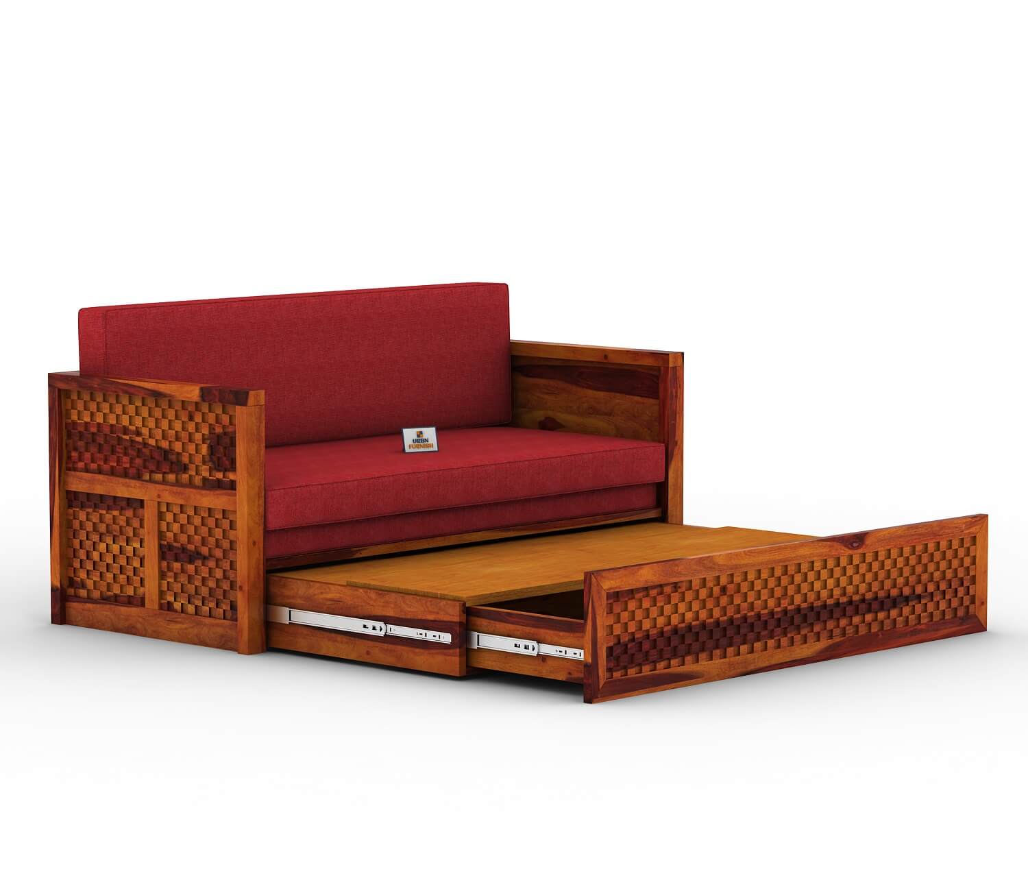Utepils Wooden Sofa Cum Bed - Urbnfurnish