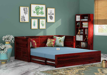 Utepils Wooden Sofa Cum Bed - Urbnfurnish