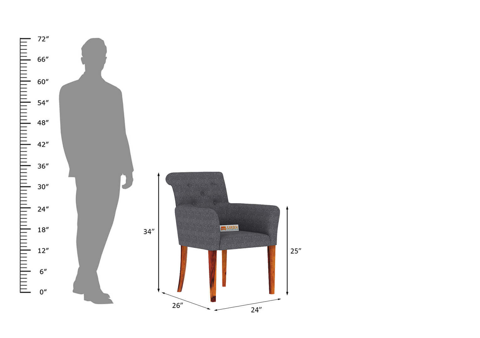 Vello Arm Chair - Urbnfurnish