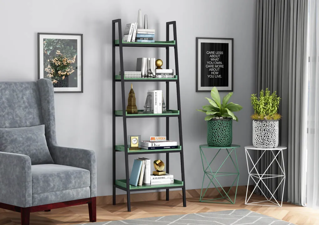 Lenni-5-Tier-Folding-Ladder-Bookshelf-Black-Green-Distress(1).webp