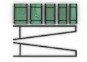 Lenni-5-Tier-Folding-Ladder-Bookshelf-Black-Green-Distress(5).webp