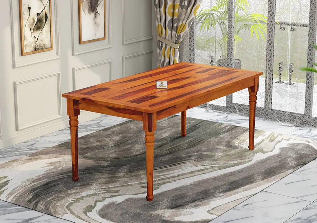 aryan 6 seater dining table (Honey)