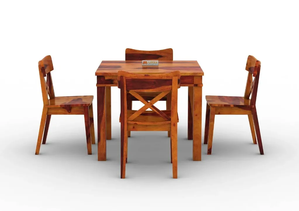 Rimana Nohedi 4 Seater Compact Dining Set (Honey)