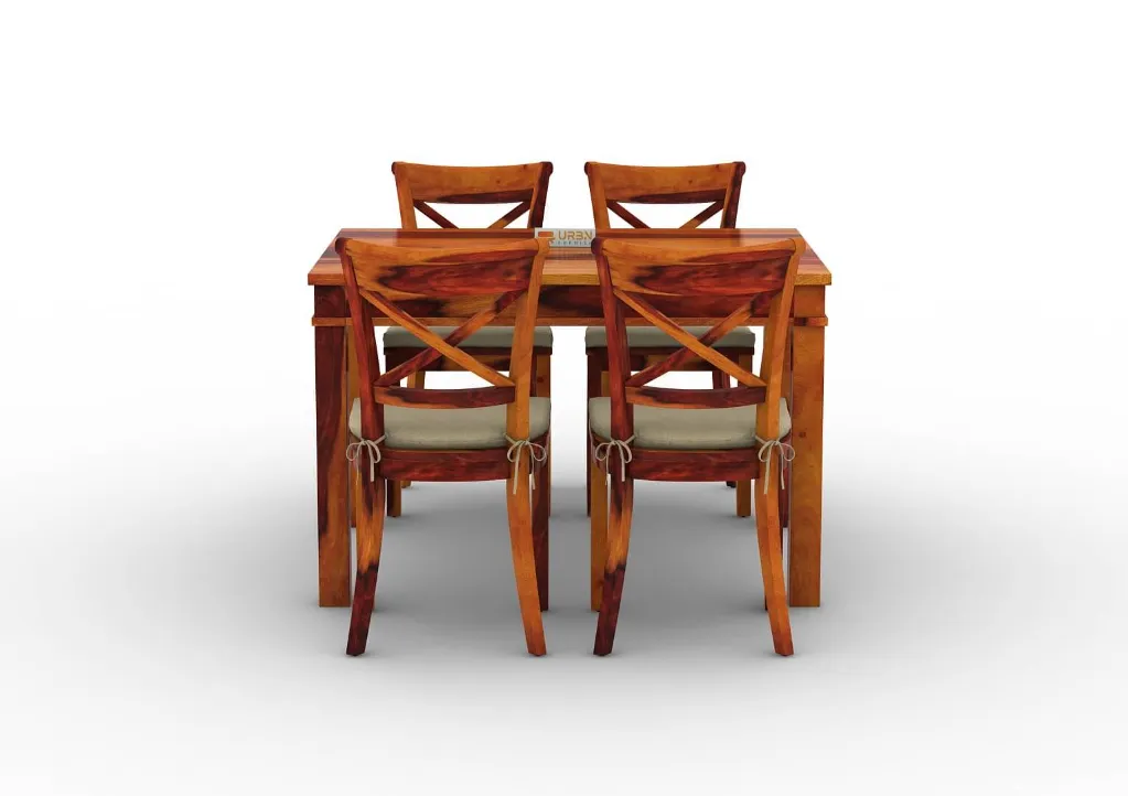 Rimana 4 Seater Compact Dining Set (Honey)