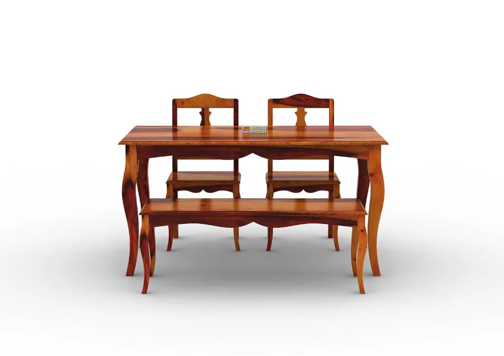 Mehavi 4 Seater Dining Set With Bench (Honey)