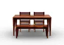 Minara 4 Seater Dining Set With Bench