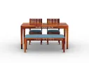 Muse 4 Seater Cushioned Dining Set With Bench
