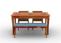 Aryan 4 Seater Dining Set With Bench