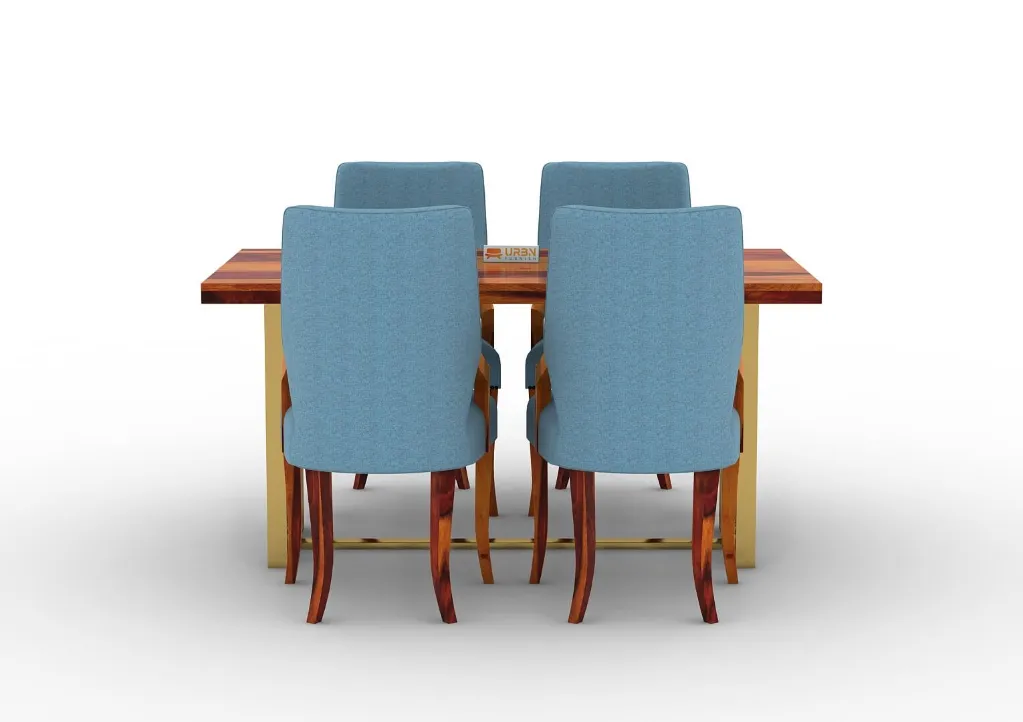 Halcyon 4 Seater Dining Set (Honey, Blue)