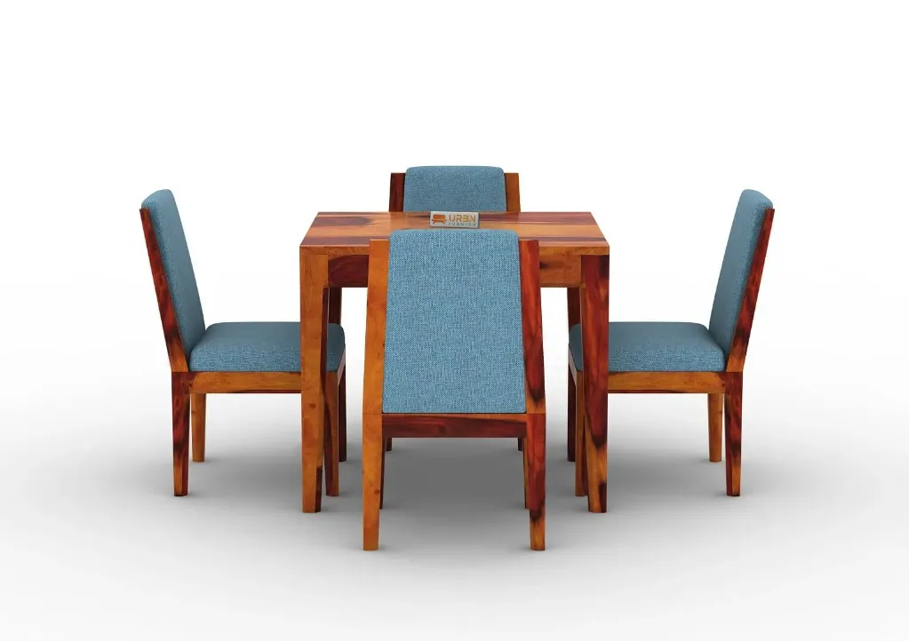 Munari 4 Seater Dining Set (Honey, Blue)