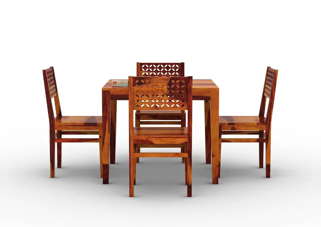 Muse 4 Seater Dining Set (Honey)