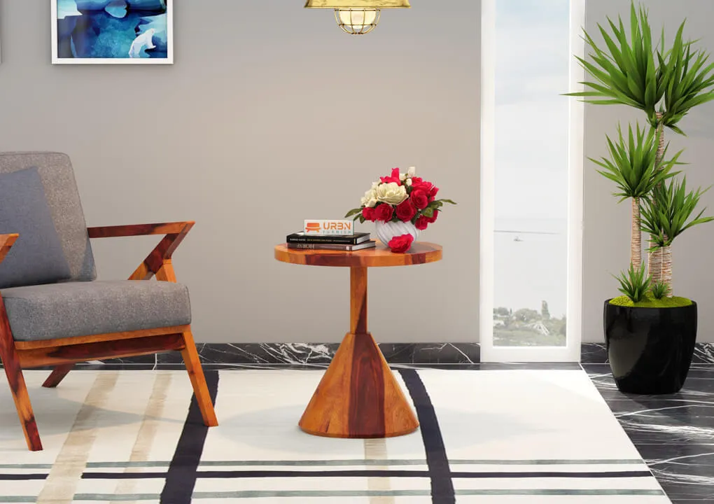 Blaise Sofa Side Table (Honey)