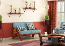 Smith 2 Seater Wooden Sofa