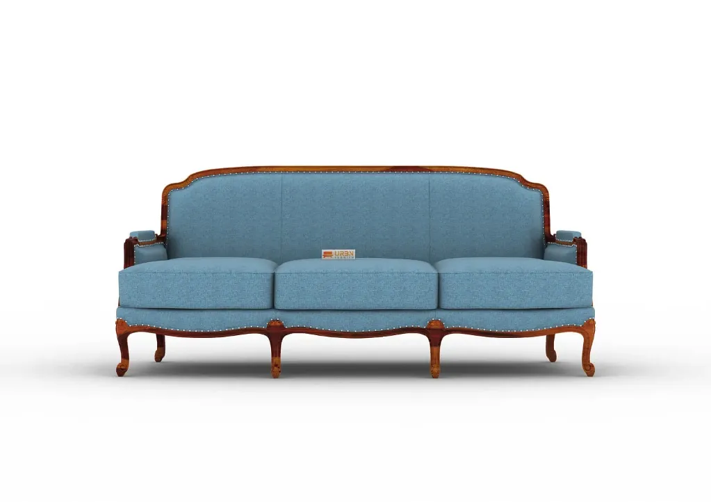 Mayang 3 Seater Upholstered Sofa (Blue)