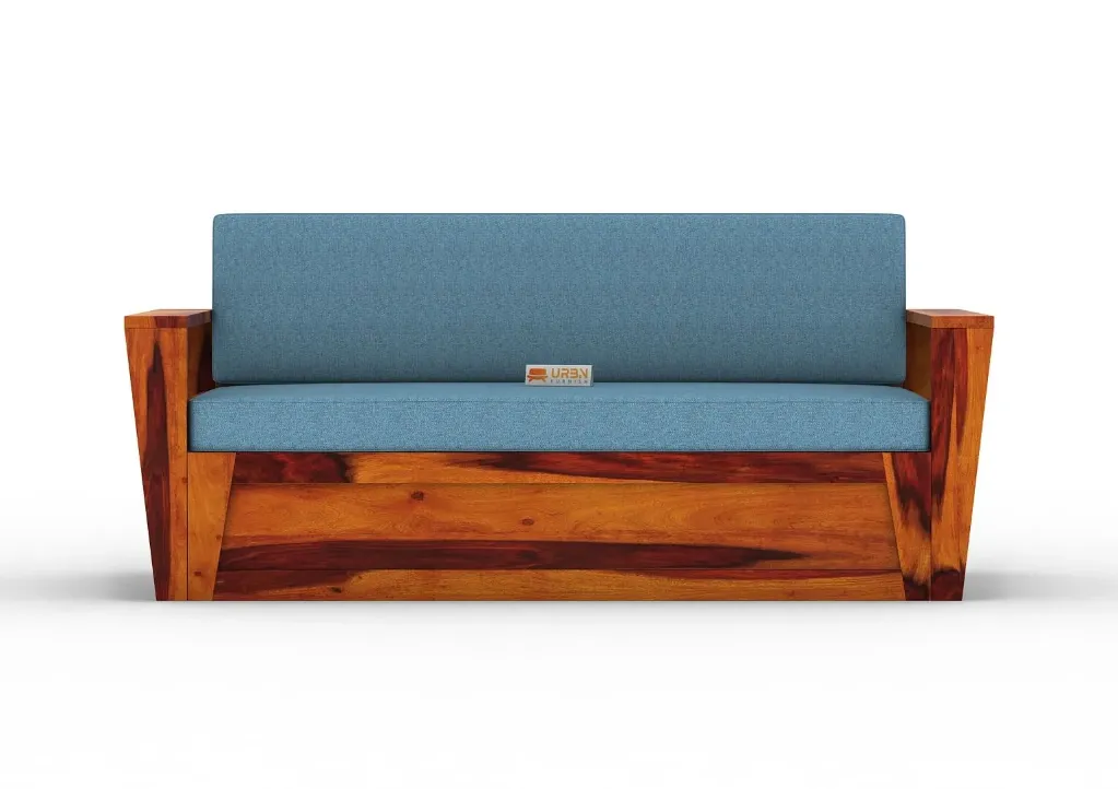 Mardav Wooden Sofa Cum Bed (Red, Honey)