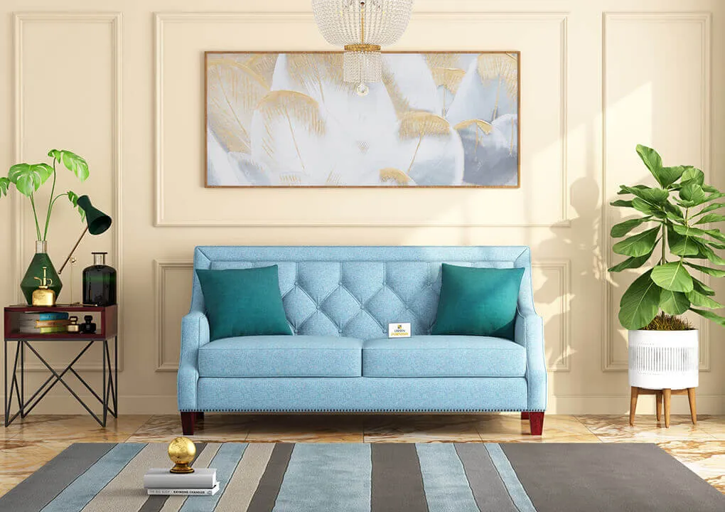 Merella Fabric 2 Seater Sofa (Blue)