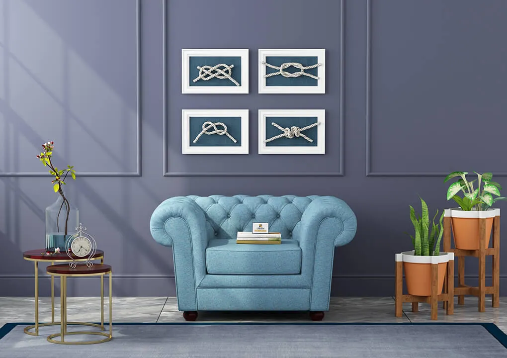 Eva Fabric 1 Seater Sofa