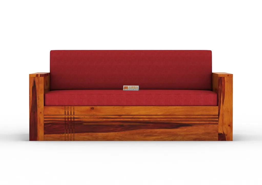 Neeraf Wooden Sofa Cum Bed (Red, Honey)