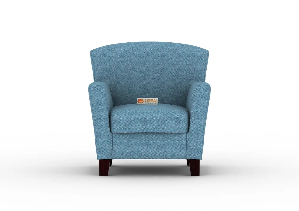 Alve Lounge Chair (Printed Fabric) (Blue)