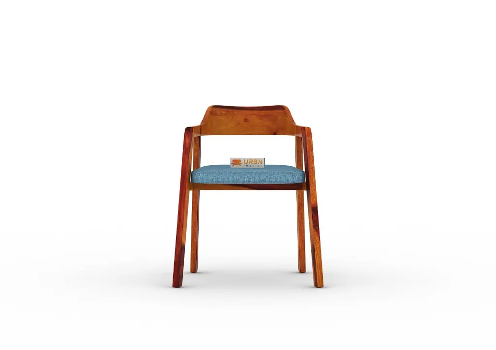 Stylenush Arm Chair With Cushion Seat (Blue, Honey)