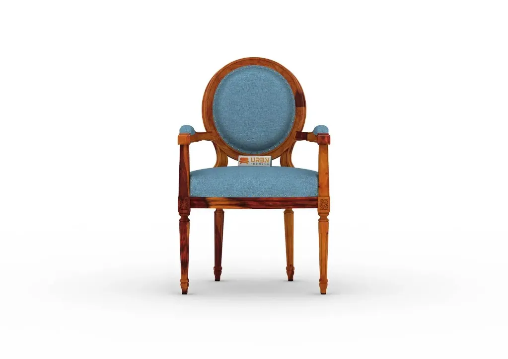 Antacia Arm Chair (Blue, Honey)